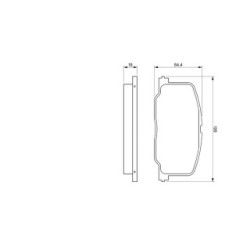 Jeu de plaquettes de frein BOSCH 0986493720 pour TOYOTA OE V91150018 BOSCH