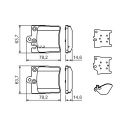 Brake Pad Set BOSCH 0986494022 OE Ref A 003 420 28 20