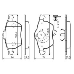Brake Pad Set BOSCH 0986494050 OE Ref 4B0 698 151 AF