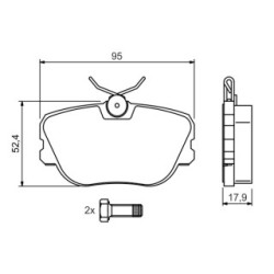 Brake Pad Set BOSCH 0986494058 OE Ref A 000 420 90 20