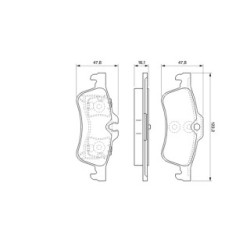 Brake Pad Set BOSCH 0986494063 OE Ref 34 21 6 761 288