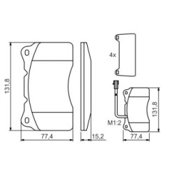 Brake Pad Set BOSCH 0986494069 OE Ref 77363336