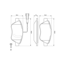 Jeu de plaquettes de frein BOSCH 0986494070 OE 77364394 BOSCH