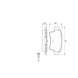 Jeu de plaquettes de frein BOSCH 0986494072 OE 77363959