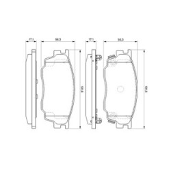 Brake Pad Set BOSCH 0986494078 OE Ref GJYA3323ZB