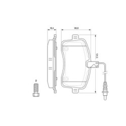 Jeu de plaquettes de frein BOSCH 0986494097 pour PEUGEOT 407 OE 425277 BOSCH