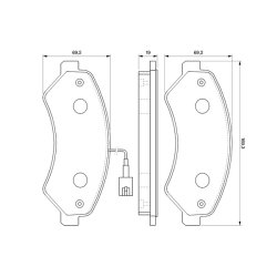 Jeu de plaquettes de frein BOSCH 0986494109 pour CITROËN, FIAT, PEUGEOT BOSCH