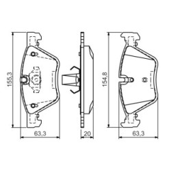 Brake Pad Set BOSCH 0986494118 OE Ref 34 11 2 339 267