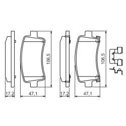 Jeu de plaquettes de frein BOSCH 0986494124 BOSCH