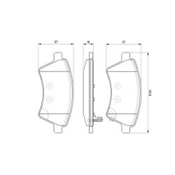 Plaquettes de frein BOSCH 0986494129 pour FIAT, SUZUKI SEDICI, SX4 BOSCH