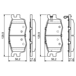 Brake Pad Set BOSCH 0986494139 OE Ref 58101 1GE00 BOSCH