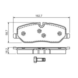 Brake Pad Set BOSCH 0986494147 OE Ref SFP 5000 10 BOSCH