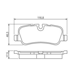 Brake Pad Set BOSCH 0986494148 OE Ref LR016808