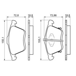 Jeu de plaquettes de frein BOSCH 0986494149 pour MAZDA 6 OE GPYA3323ZB BOSCH