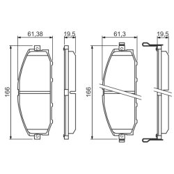 Jeu de plaquettes de frein BOSCH 0986494150 pour NISSAN PATROL OE D1060VC091 BOSCH