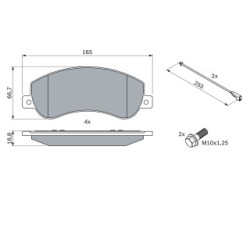 Brake Pad Set BOSCH 0986494170 OE Ref 2H0 698 151 A