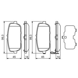 Brake Pad Set BOSCH 0986494190 OE Ref 6000615057 BOSCH