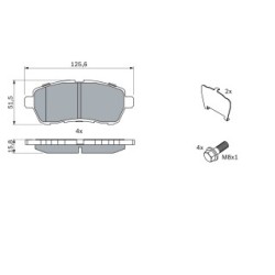 Brake Pad Set BOSCH 0986494195 OE Ref ME8V5J2K021AB