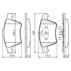 Jeu de plaquettes de frein BOSCH 0986494202