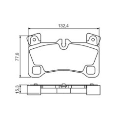 Plaquettes de frein BOSCH 0986494205 pour AUDI, PORSCHE, VW OE 7L0698451F BOSCH