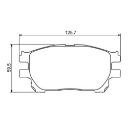 Brake Pad Set BOSCH 0986494212 OE Ref 04465 28410