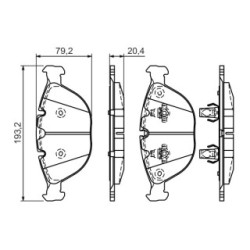Brake Pad Set BOSCH 0986494217 OE Ref 34 11 6 756 350