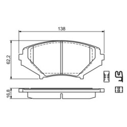 Brake Pad Set BOSCH 0986494220 OE Ref F1YA-33-23ZC