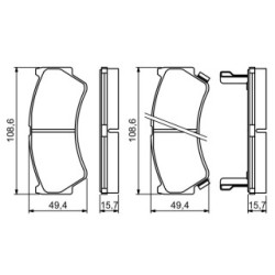 Brake Pad Set BOSCH 0986494234 OE Ref 55810 64G01 000