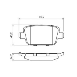 Jeu de plaquettes de frein BOSCH 0986494247 pour FORD, LAND ROVER, VOLVO OE ME6G9J2M008-GA BOSCH