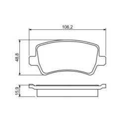 Jeu de plaquettes de frein BOSCH 0986494248 pour FORD, LAND ROVER, VOLVO OE ME6G9J2M008-FA BOSCH