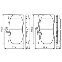 Jeu de plaquettes de frein BOSCH 0986494252 pour LEXUS GS, IS, RC OE 0446522340 BOSCH