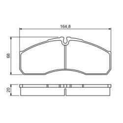 Brake Pad Set BOSCH 0986494266 OE Ref 42536101 BOSCH