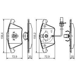 Plaquettes de frein BOSCH 0986494271 pour AUDI A8 OE 4E0698151F BOSCH