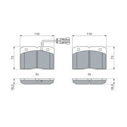 Brake Pad Set BOSCH 0986494276 OE Ref 1906429