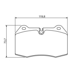 Brake Pad Set BOSCH 0986494282 OE Ref 34 11 1 162 175