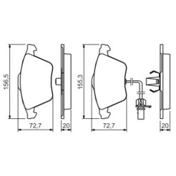 Brake Pad Set BOSCH 0986494283 OE Ref 4B0 698 151 AD