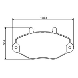 Brake Pad Set BOSCH 0986494287 OE Ref 1074972