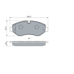 Brake Pad Set BOSCH 0986494293 OE Ref 42561355