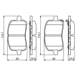 Jeu de plaquettes de frein BOSCH 0986494306 pour VAUXHALL GT OE 22705327 BOSCH