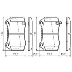 Brake Pad Set BOSCH 0986494310 OE Ref D10F0CD026