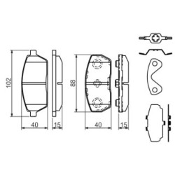 Brake Pad Set BOSCH 0986494312 OE Ref 1V6N3328Z