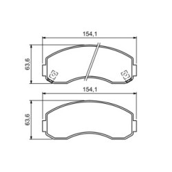 Brake Pad Set BOSCH 0986494314 OE Ref 0K60A 3328Z