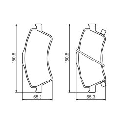 Jeu de plaquettes de frein BOSCH 0986494318 OE 0446502280