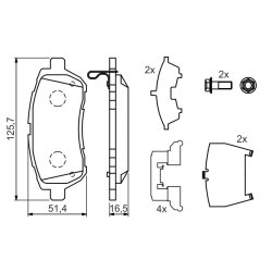 Plaquettes de frein BOSCH 0986494320 pour MAZDA 2 OE DFY13328ZA
