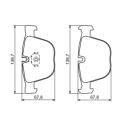 Jeu de plaquettes de frein BOSCH 0986494325 pour ALPINA, BMW B7, X5, X6 OE 34110301476 BOSCH