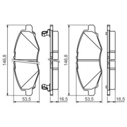 Brake Pad Set BOSCH 0986494326 OE Ref 044650K040