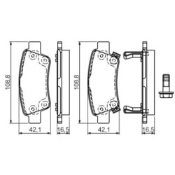 Jeu de plaquettes de frein BOSCH 0986494329 pour HONDA ACCORD, CR-V OE 43022-SWW-G01 BOSCH