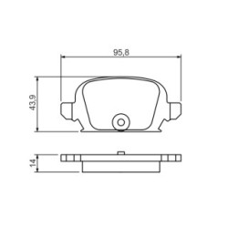 Brake Pad Set BOSCH 0986494340 OE Ref 16 05 085