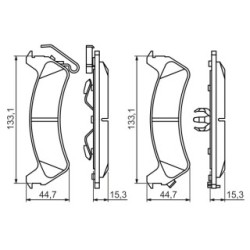 Brake Pad Set BOSCH 0986494348 OE Ref 04883717AA
