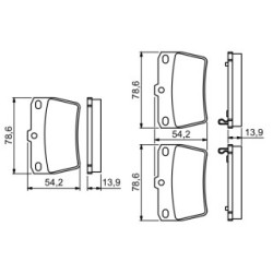 Brake Pad Set BOSCH 0986494350 OE Ref 04466 42010